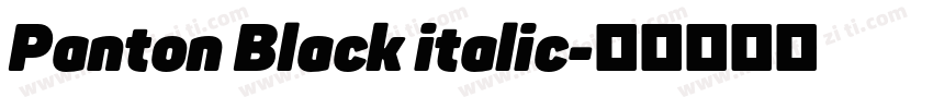 Panton Black italic字体转换